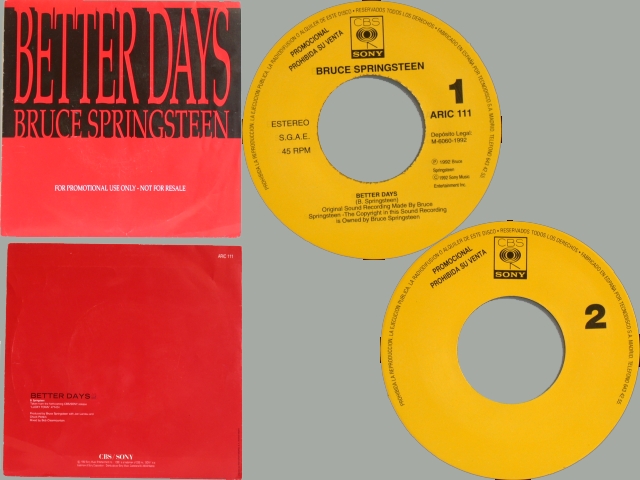 Bruce Springsteen - BETTER DAYS (ONE SIDED)